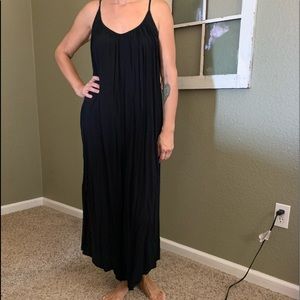 Black rayon bohemian romper. Worn once! Small